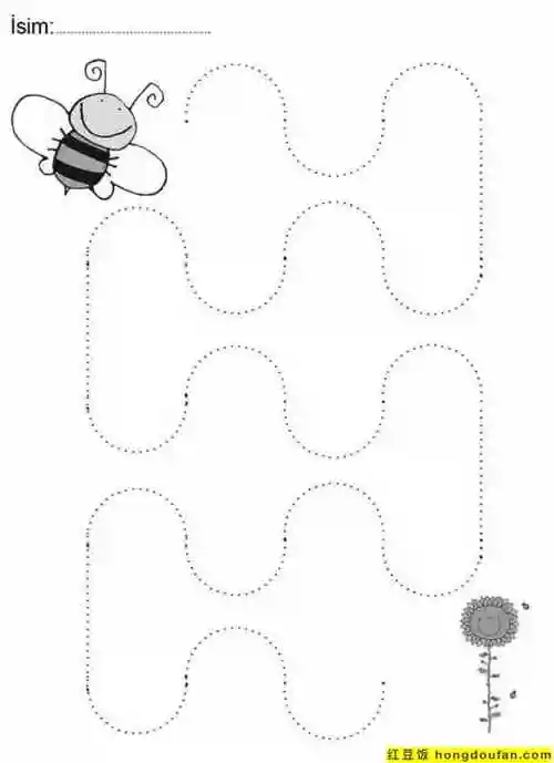 控笔练习题打印-红豆饭小学生简笔画大全