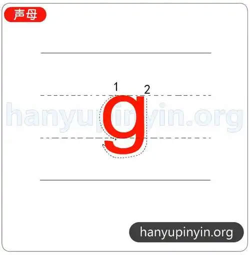 拼音g的笔顺怎么写_有几笔_声母表_汉语拼音网(手机版)