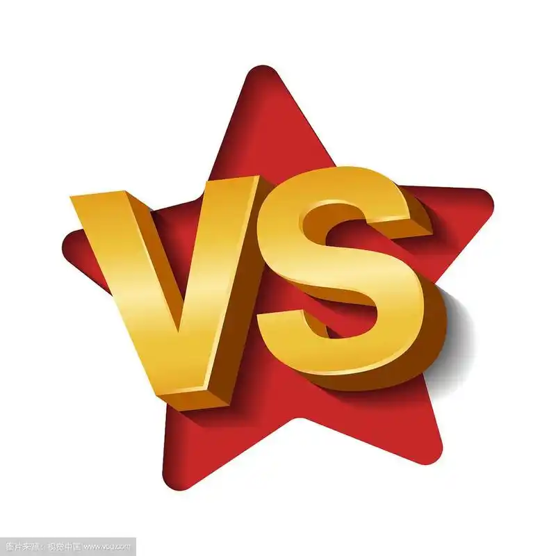 vs字母在白色背景与纸艺术明星