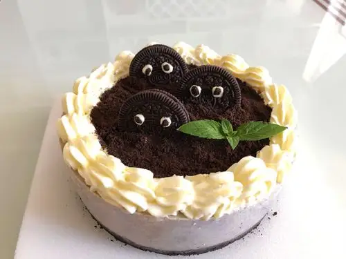 litiantian做的6寸牛奶奥利奥慕斯蛋糕