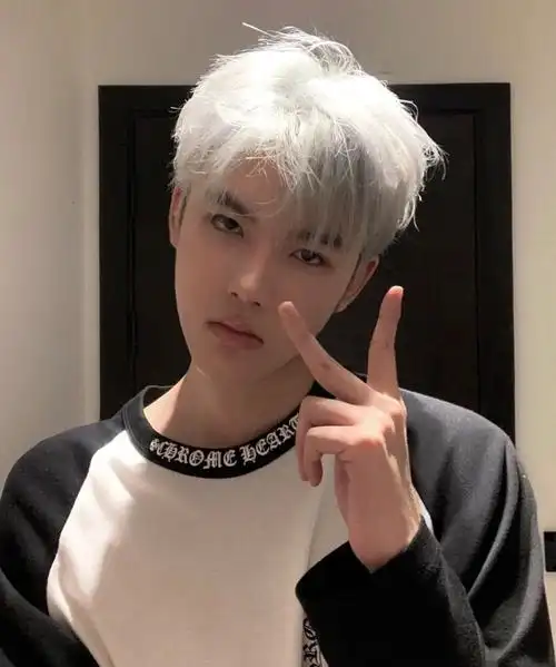 银白/发色 染完像从科幻片走出来的冷酷王子