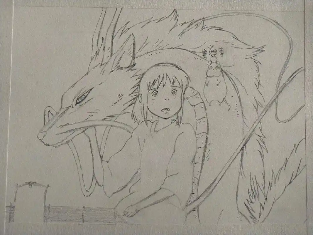 宫崎骏千与千寻 #手绘临摹 #彩铅曾经发生过的事情不可能忘 - 抖音