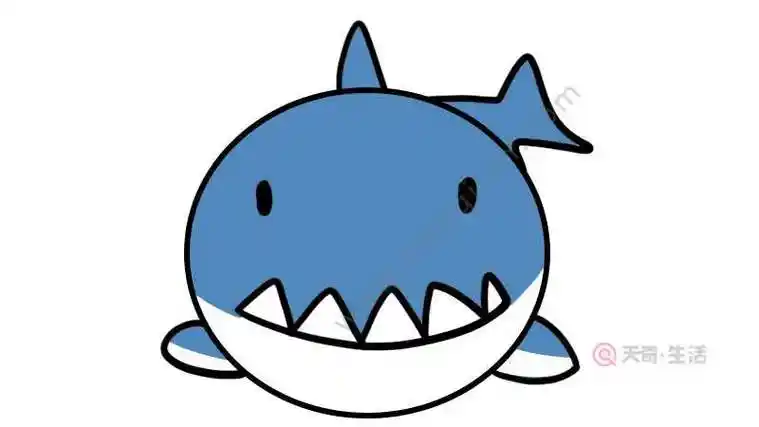 眉笔怎么用鲨鱼简笔画儿童