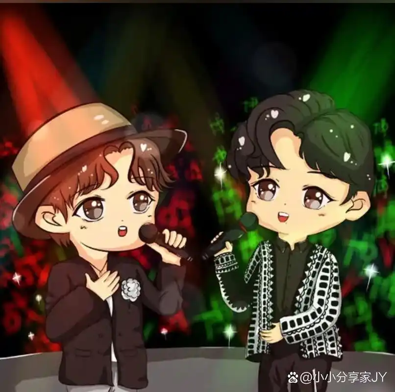 王一博# #肖战#  漫版加q版,这也太可爱了!(图片来自网络,侵删)