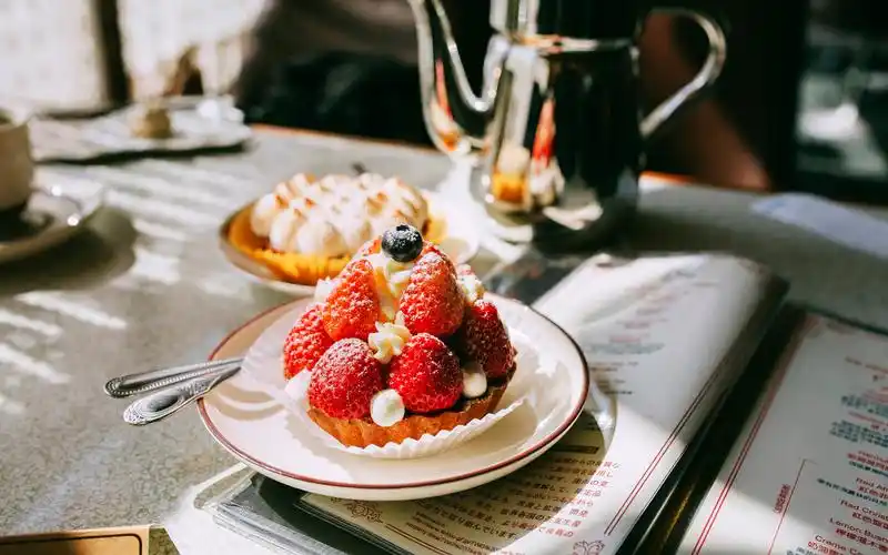 蛋挞,草莓,点心,下午茶,安静,美食,penguinkao,心情蛋挞壁纸图片