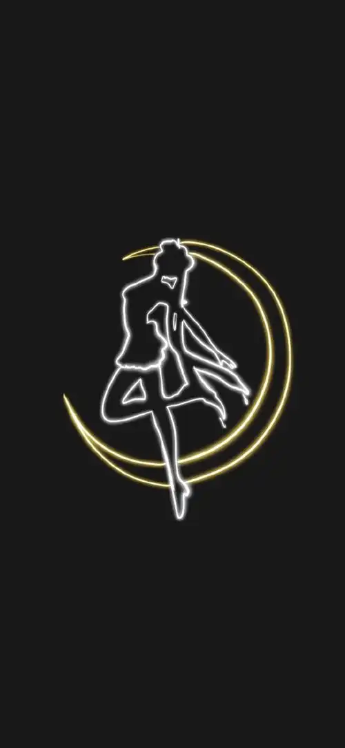 简约壁纸 - 发光黑色背景图