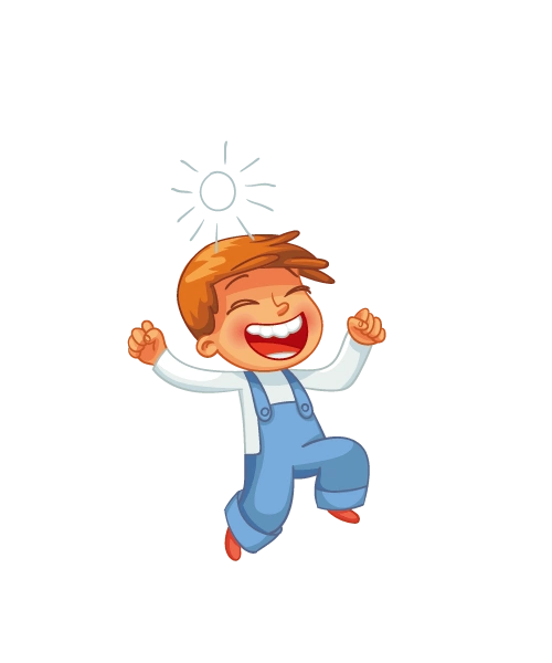 卡通开心大笑的简笔画