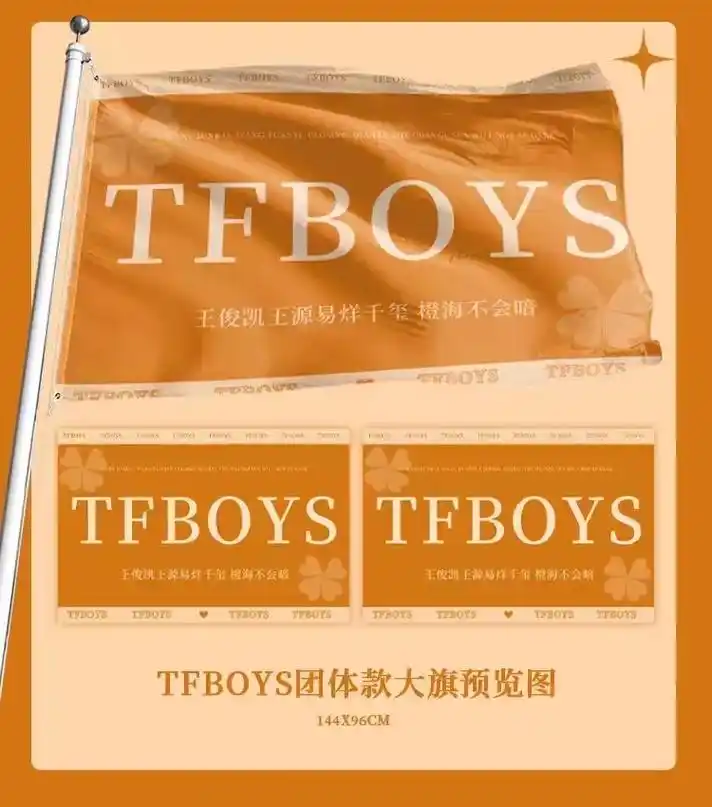 tfboys团个人款应援大旗两款.tfboys王俊凯王源易烊 - 抖音
