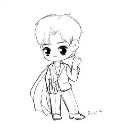 肖战超话#肖战#太喜欢这套衣服了,没忍住拾起尘封已久的画笔