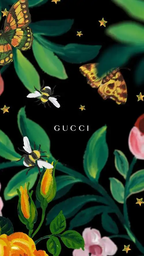gucci花系列 手机壁纸 背景图