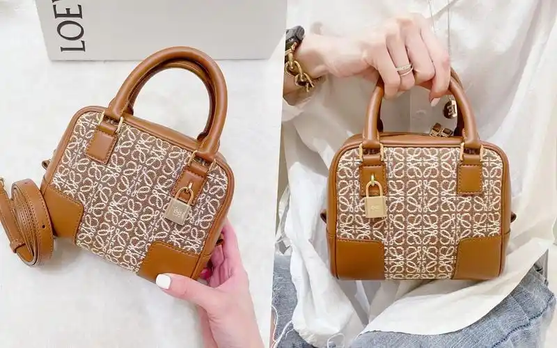 loewe amazona 16 anagram缇花方形手袋