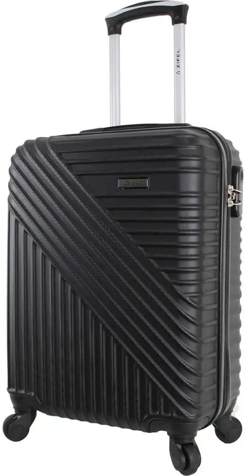 zifel – 行李箱 50 厘米 黑色 * 低成本 – 锁带代码,手柄带纽扣