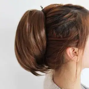 短发留长发过渡期神器短马尾假发假头发扎马尾发超短抓夹水波纹内