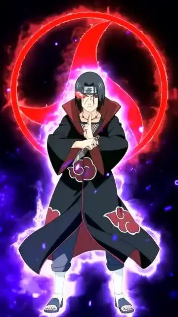 火影动态壁纸,一打七,写轮眼的宇智波鼬