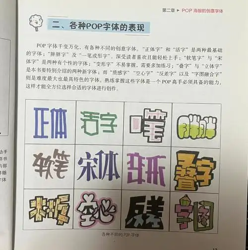 翻翻一本pop字体的书#美术  #艺术字  #板书设计  #pop字体  #手绘pop