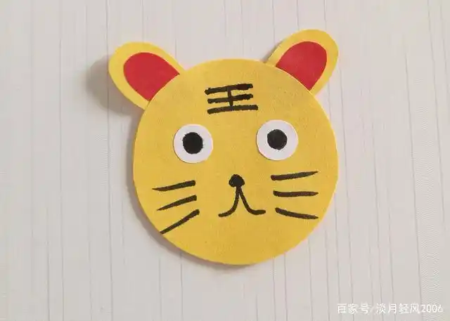 幼儿手工,用卡纸做可爱的小老虎,好学又好看,可以当手工作业