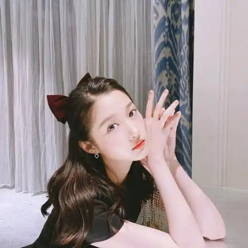 薇娅直播关晓彤同款酒红色蝴蝶结发夹超大丝绒蝴蝶结顶夹头饰发饰