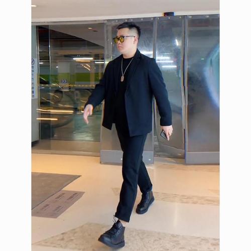 秋季休闲西服夹克外套男士帅气轻熟风小西装显瘦胖子男生穿衣搭配