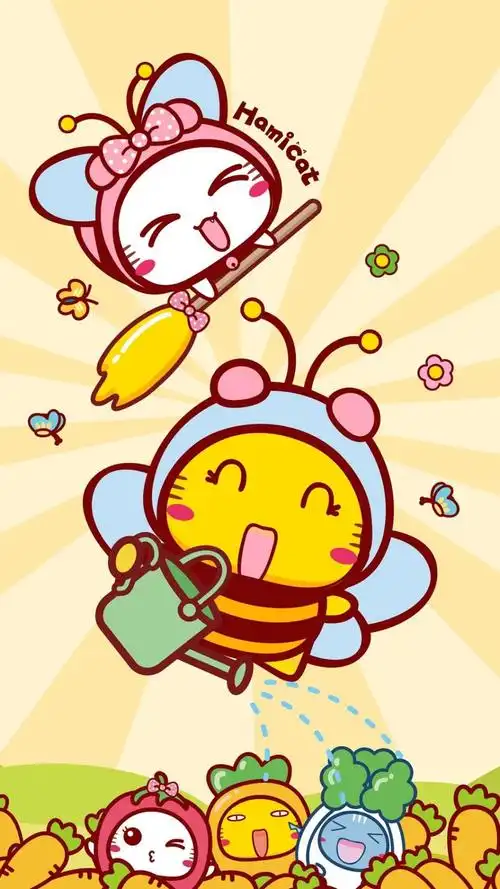 摩丝摩丝可爱卡通快乐劳动节