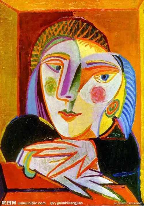 毕加索人脸简笔画