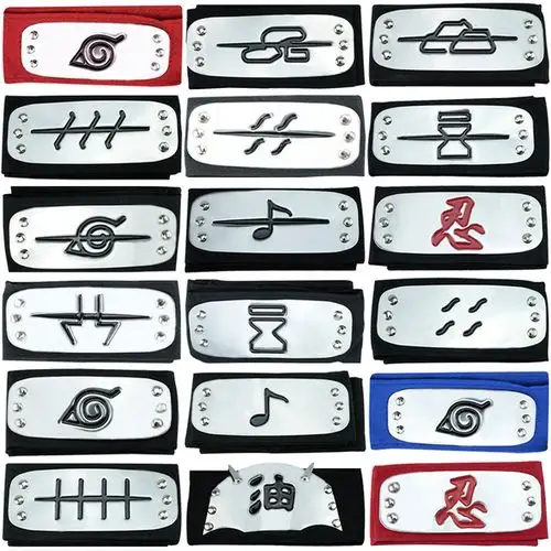 火影忍者护额 木叶鸣人卡卡西晓组织鼬 自来也护额 动漫周边头带