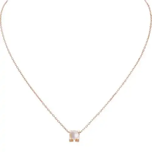 卡地亚 c de cartier系列女士玫瑰金色18k金镶嵌一颗akoya珍珠项链