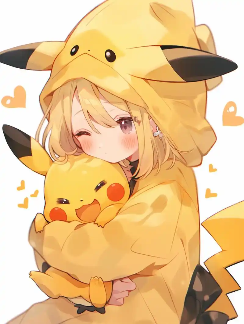 皮卡丘拟人萌妹太可爱了 画师:おにぎらずまる#二次元美图# #我爱二