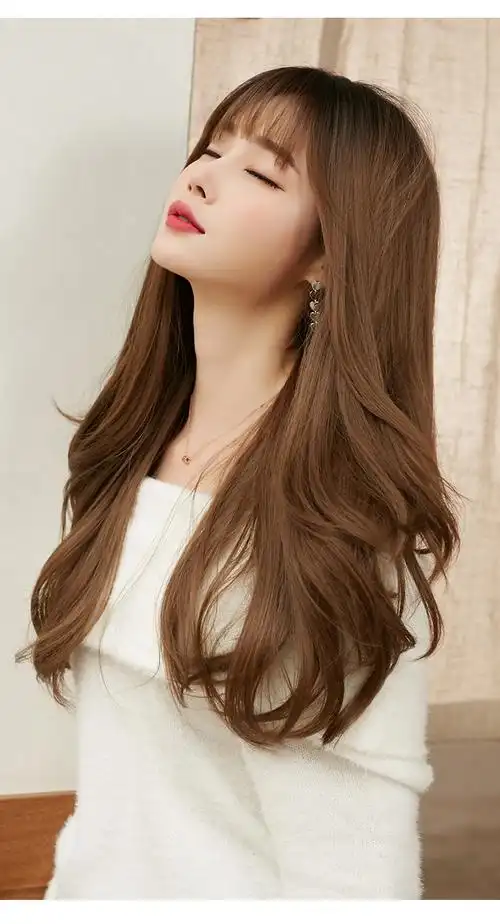 假发女长卷发网红自然圆脸微卷全头套新款长发发套蓬松卷发头套式你