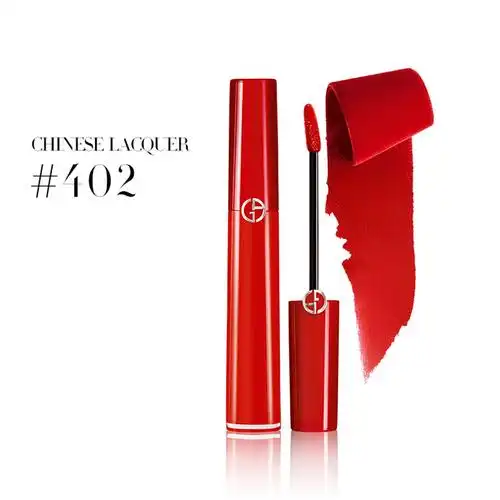 阿玛尼 红管唇釉402正红玛瑙色 臻致丝绒哑光唇釉 6.5ml