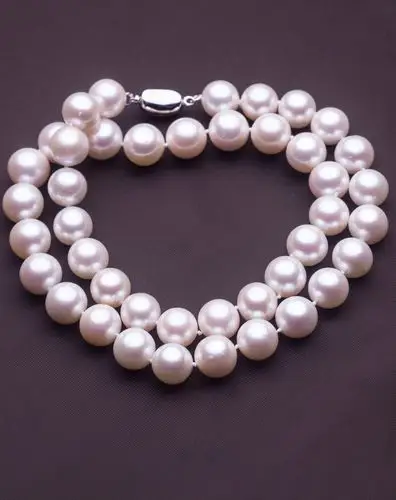 银扣10-11mm正圆aaaa顶级天然珍珠项链-高贵典雅(附国检证书)