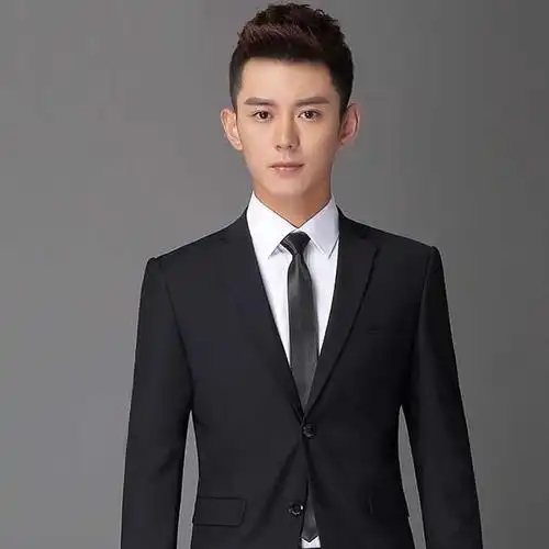 株洲职业装撞色纯色西服套装夏季新款后开衩商务职业正装厂家直.