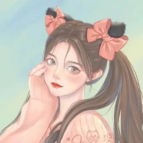 手绘头像超级好看的手绘女生头像简约而漂亮