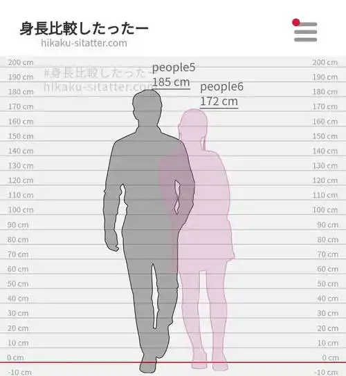 我还在评论区种草了一个身高差的模拟软件,假定男生的身高是185cm