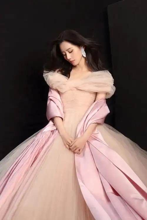 刘诗诗一袭粉色星星裙女人味十足(刘诗诗优雅的气质好高级)(3)