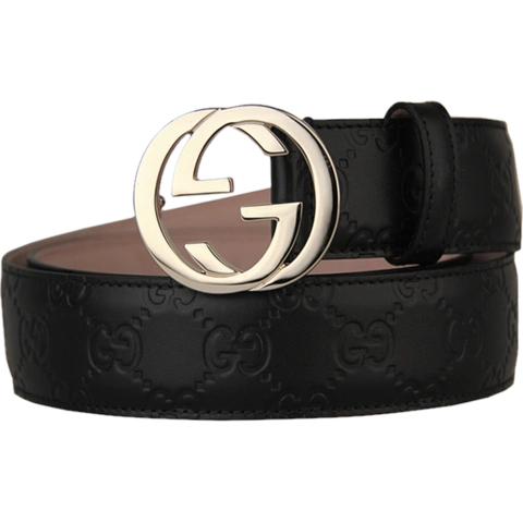 正品gucci/古奇腰带古驰新款真皮时尚板扣酷奇双g男士休闲皮带gk