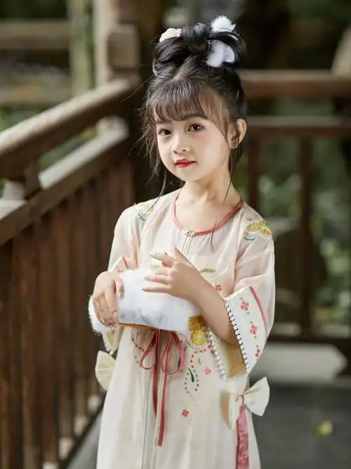 茗楠之家汉服女童夏季明制仙女古风小女孩儿童古装超仙套装薄款