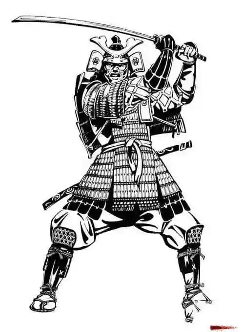 鬼武士纹身手稿