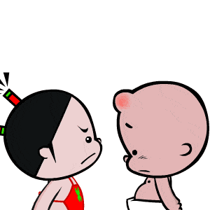 被贴住了,不敢动_打人qq表情大全图片_打人qq表情包_搞笑图吧