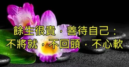 余生很贵,善待自己:不将就,不回头,不心软