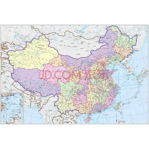 乳白色 中国地图1000【图片 价格 品牌 报价】-京东