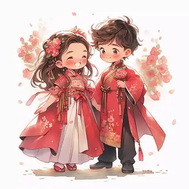 卡通情侣人物素材