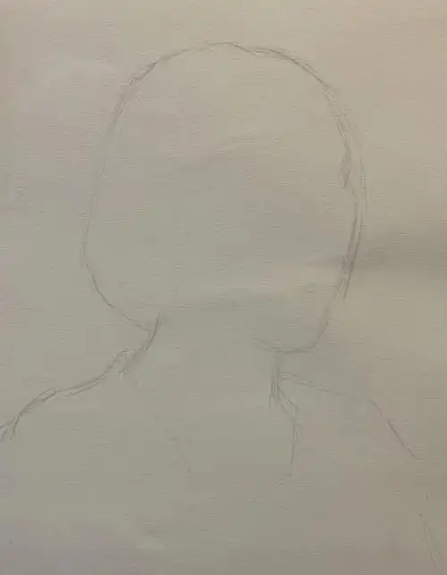 康颂素描纸4k4,柔软纸巾5,大小擦笔作画步骤:1,用2b定出整个人物的外