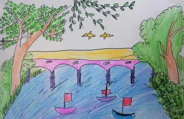 风景画简单【相关词_小学生风景画简笔画简单又漂亮图片大全】