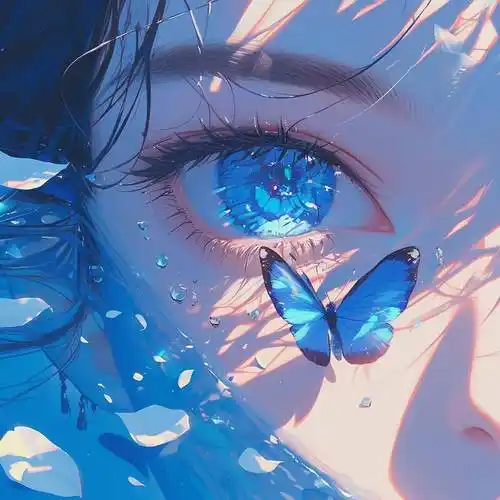 蓝色治愈系头像一眼惊艳