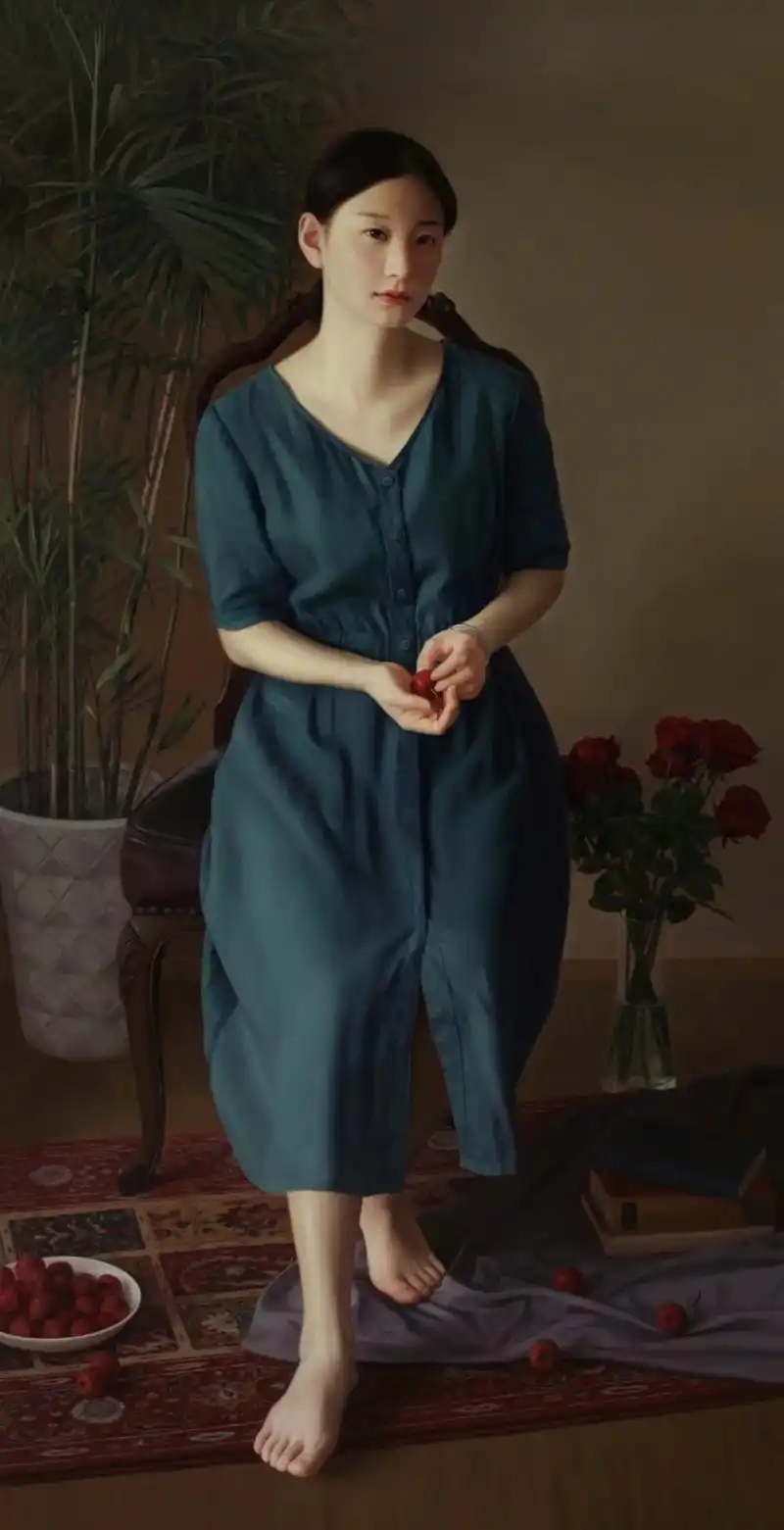 油画人物 #带你走进画里 #写实油画 - 抖音