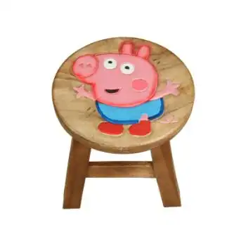 凳子卡通小板凳实木宝宝洗手换鞋矮凳可爱时尚创意小板凳用 乔治 送