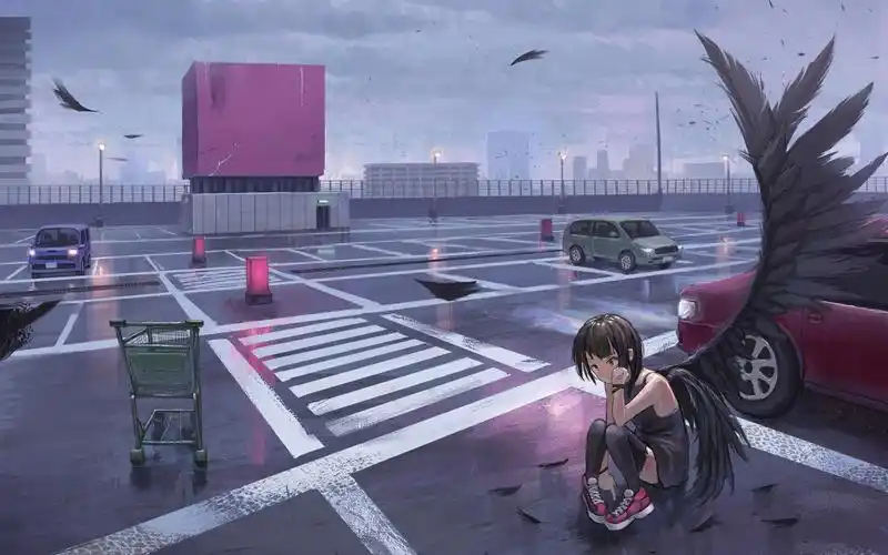 孤独,伤感,一个人,悲伤,2k,动漫卡通,动漫人物我的孤独又有谁懂 壁纸