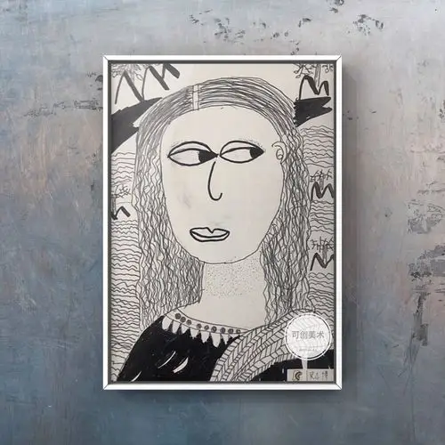 可创美术周末幼儿班作业——《蒙娜丽莎》