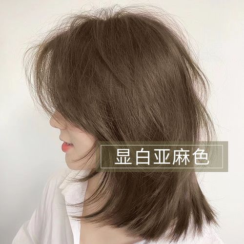 多爱亚麻色染发膏剂女植物纯正品自己染色闷青绿金冷青棕色浅棕色