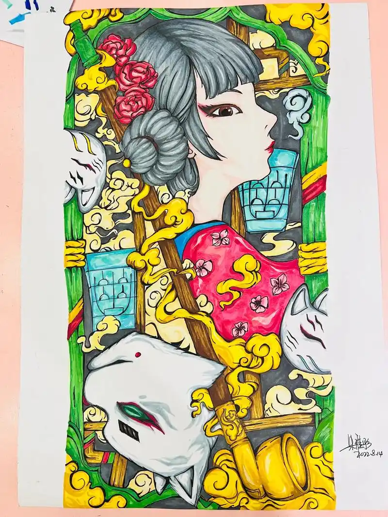 来自六年级小朋友～#动漫人物绘画 #爱画画的小朋友 #薛之谦 - 抖音